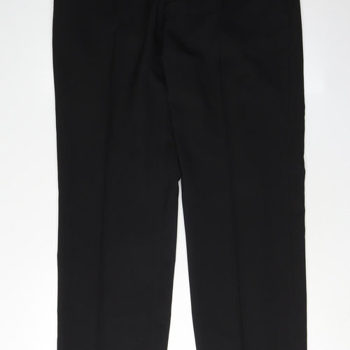 Marks and Spencer Men's Black Regular Trousers L