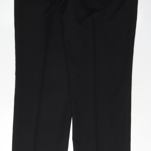 Marks and Spencer Men's Black Regular Trousers L