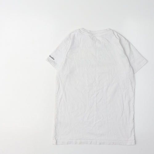 Columbia Boys White Logo T-Shirt 11-12 Years Casual Graphic