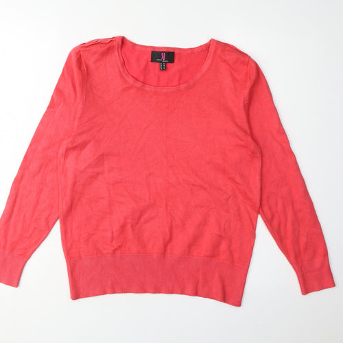 Simon Jeffrey Women's Red Round Neck Jumper, Size M