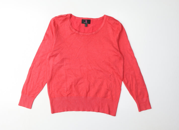Simon Jeffrey Women's Red Round Neck Jumper, Size M