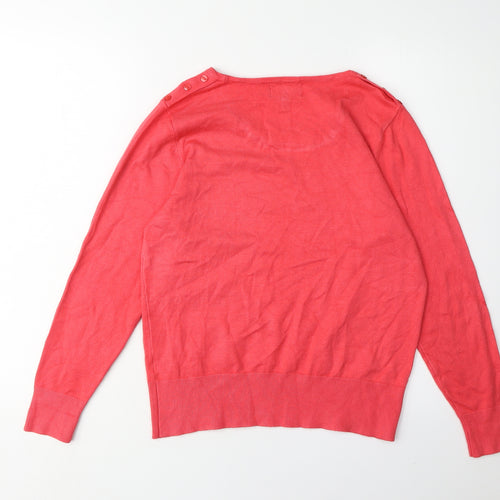Simon Jeffrey Women's Red Round Neck Jumper, Size M