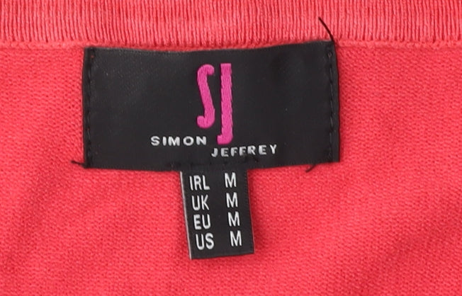 Simon Jeffrey Women's Red Round Neck Jumper, Size M