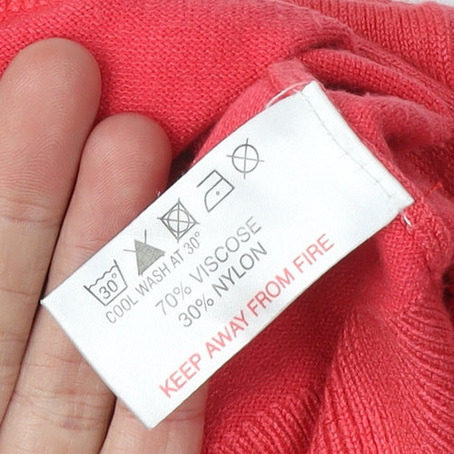 Simon Jeffrey Women's Red Round Neck Jumper, Size M