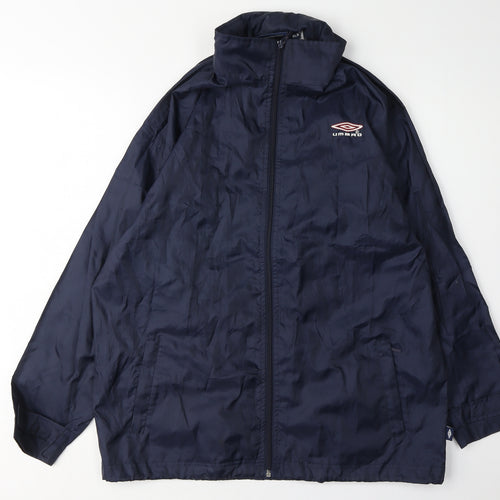 Umbro Boys Blue Windbreaker Jacket Size 12 - Sports Style