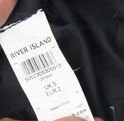 River Island Men's Grey Bomber Jacket, Size S, Casual Style