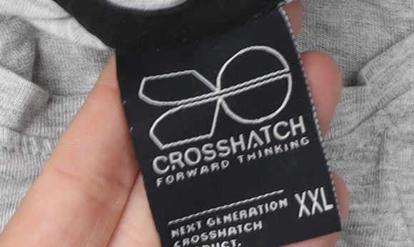 Crosshatch Men's Grey 2XL Camouflage T-Shirt