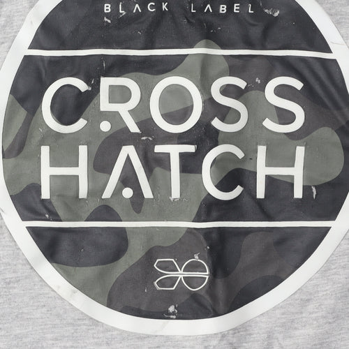 Crosshatch Men's Grey 2XL Camouflage T-Shirt