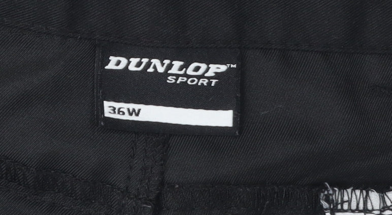 Dunlop Men's Black Polyester Shorts, Size 36