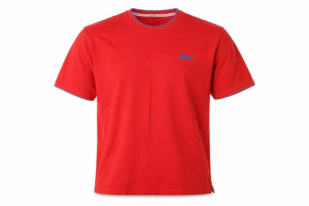 Front view of Slazenger Men's Red XL Crew Neck T-Shirt