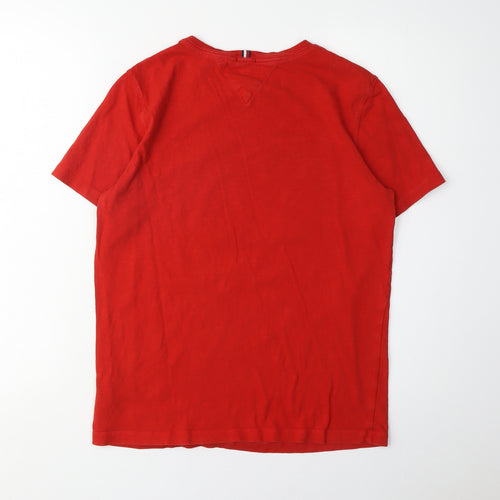 Tommy Hilfiger Boys Red Graphic T-Shirt - Size 16 Years