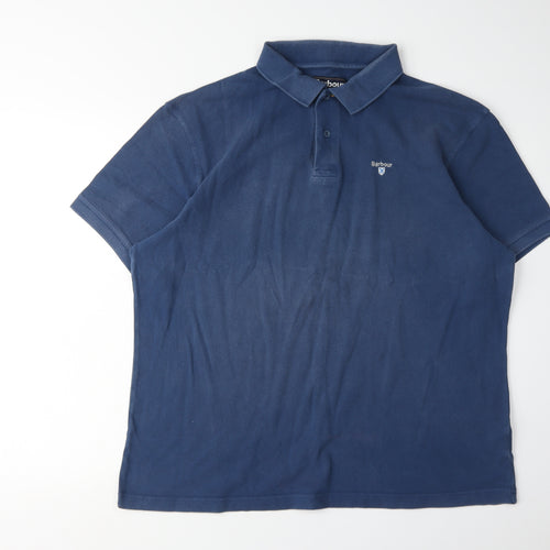 Barbour Men's 2XL Blue Polo Shirt with Logo