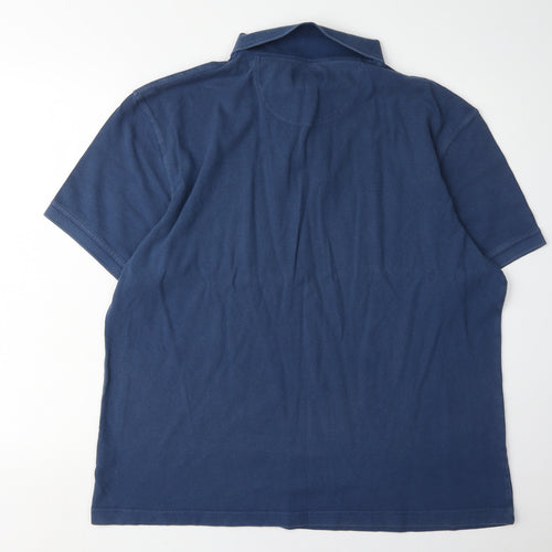 Barbour Men's 2XL Blue Polo Shirt with Logo
