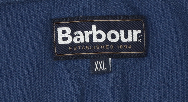 Barbour Men's 2XL Blue Polo Shirt with Logo