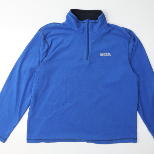 Regatta Men's Blue Fleece Half Zip Hoodie XL