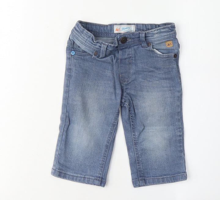 Mantaray Boys Blue Straight Jeans 5 Years Adjustable Waist