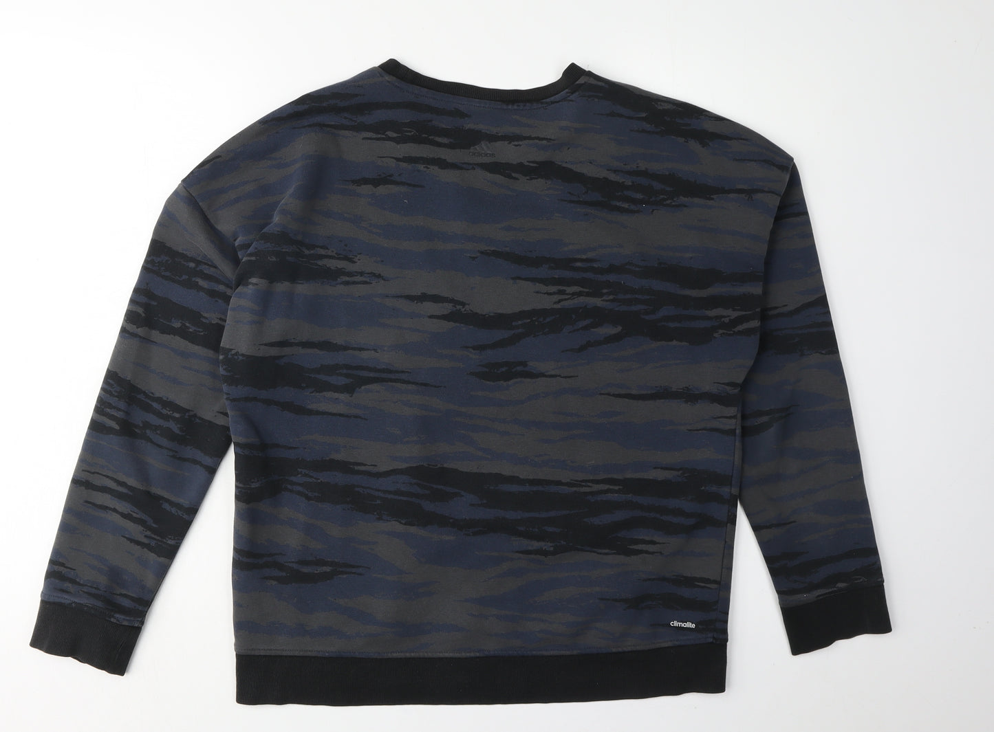 adidas Unisex Black Camouflage Sweatshirt Size 14