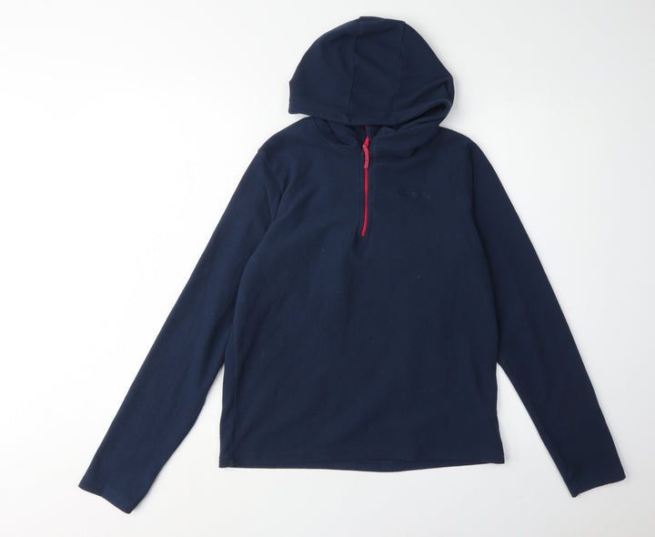 Mountain Warehouse Girls Blue Fleece Hoodie, 13 Years, 1/4 Zip