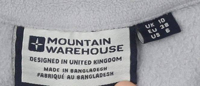 Mountain Warehouse Women's Grey Fleece Jacket Size 10