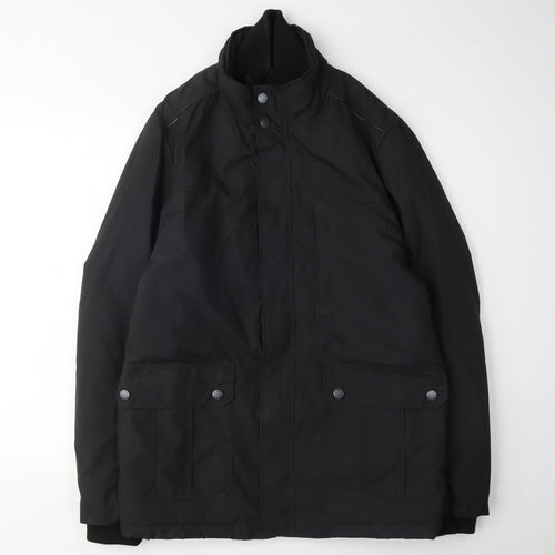 Jeff Banks Men's Black Military Jacket M