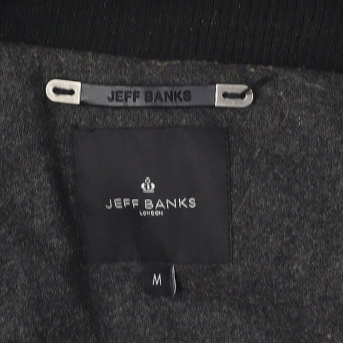 Jeff Banks Men's Black Military Jacket M