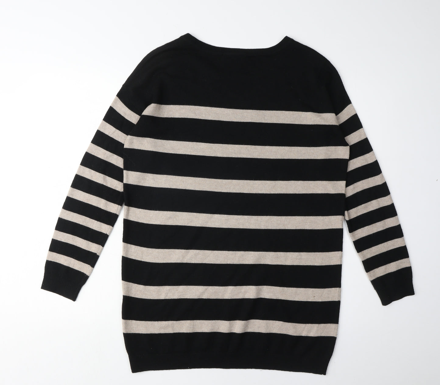 Wallis Women's Black Striped Pullover Jumper, Size S