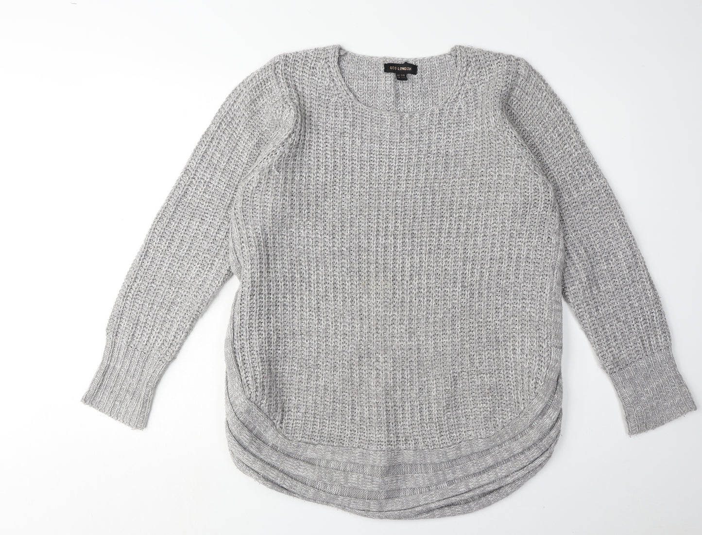 QED London Grey Women’s Acrylic Knit Jumper S/M