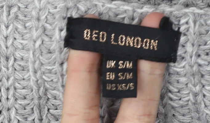 QED London Grey Women’s Acrylic Knit Jumper S/M