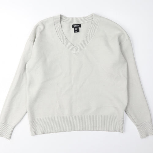 Jones New York Women’s Ivory V-Neck Pullover Jumper M