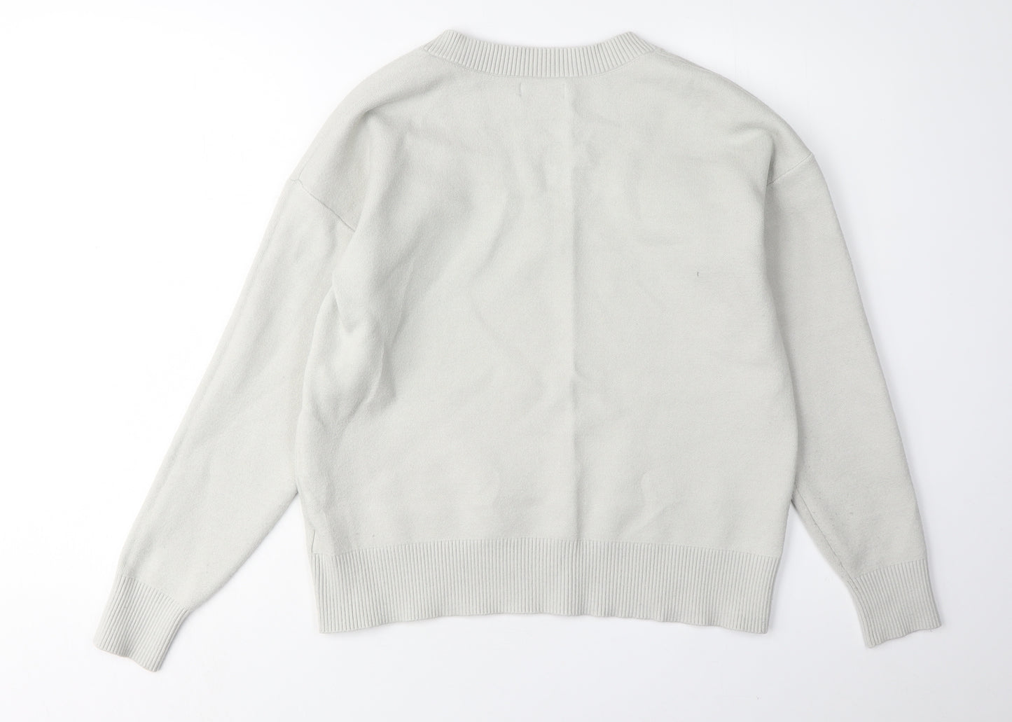 Jones New York Women’s Ivory V-Neck Pullover Jumper M