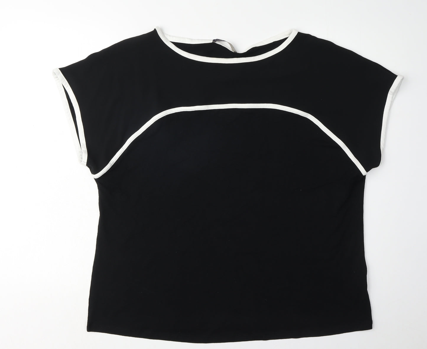 Marks and Spencer Women's Black T-Shirt Size 18