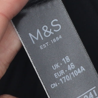 Marks and Spencer Women's Black T-Shirt Size 18