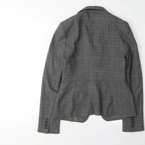 Next Women's Grey Check Blazer, Size 8, Business Casual