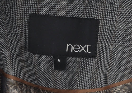 Next Women's Grey Check Blazer, Size 8, Business Casual