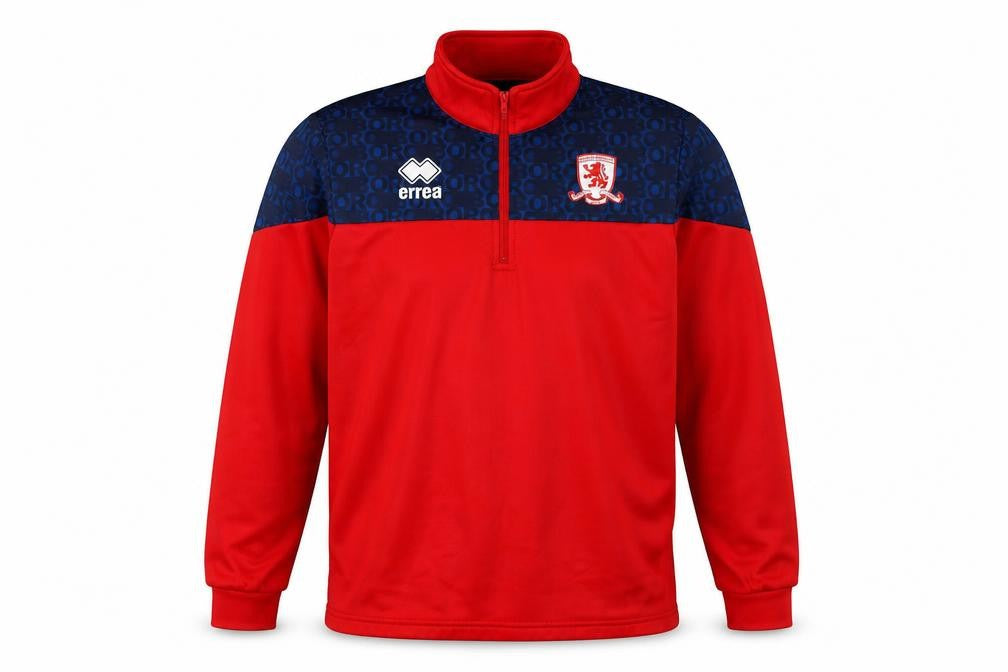Errea Men’s Red Sports Sweatshirt XS, Logo, High Neck
