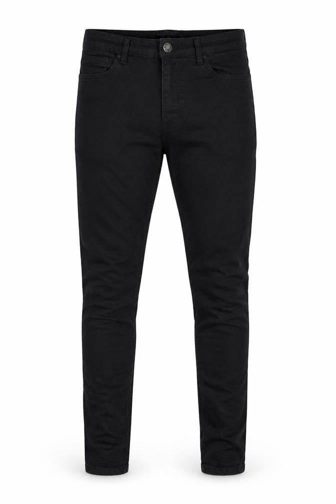 Front view of HERA Men's Black Skinny Jeans, size 30