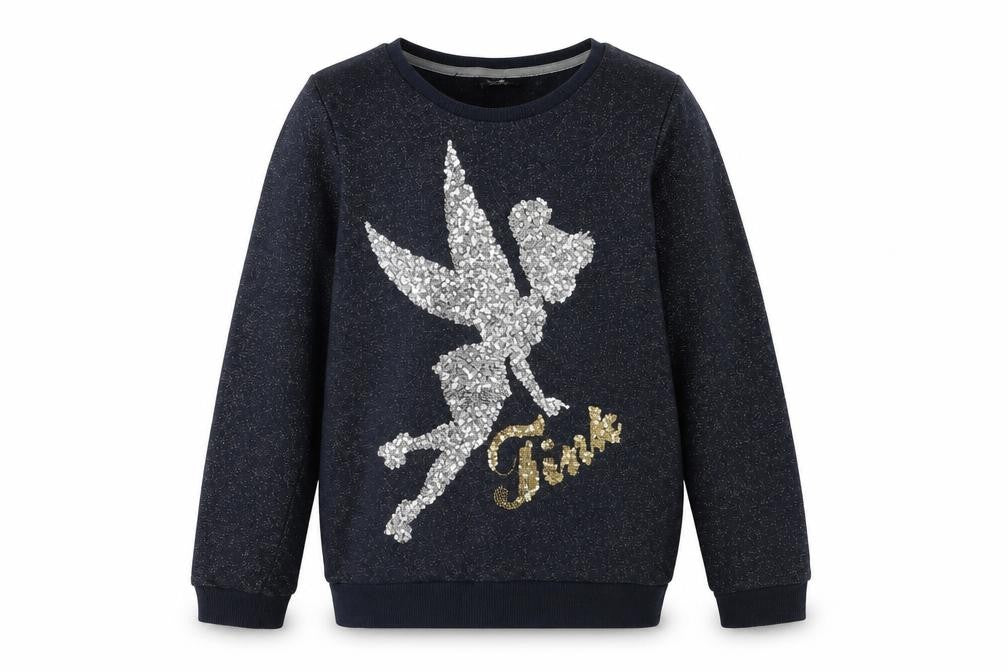 George Girls Black Sequin Fairy Sweatshirt 9-10 Years