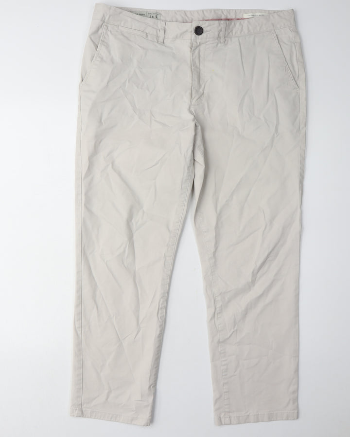Racing Green Men's Beige Chino Trousers Size 36 S