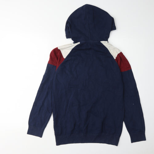 Next Men's Blue Red Ivory Hoodie S Pullover