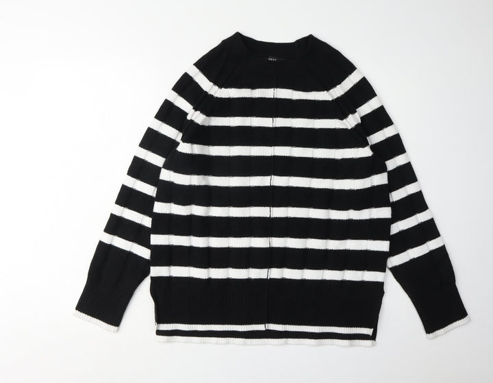 Next Women's Black Striped Pullover Jumper Size 12