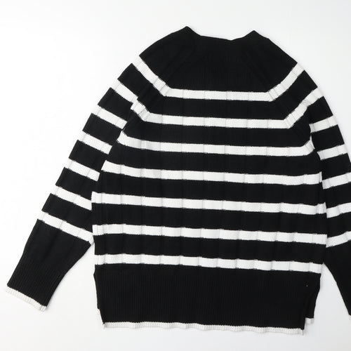 Next Women's Black Striped Pullover Jumper Size 12