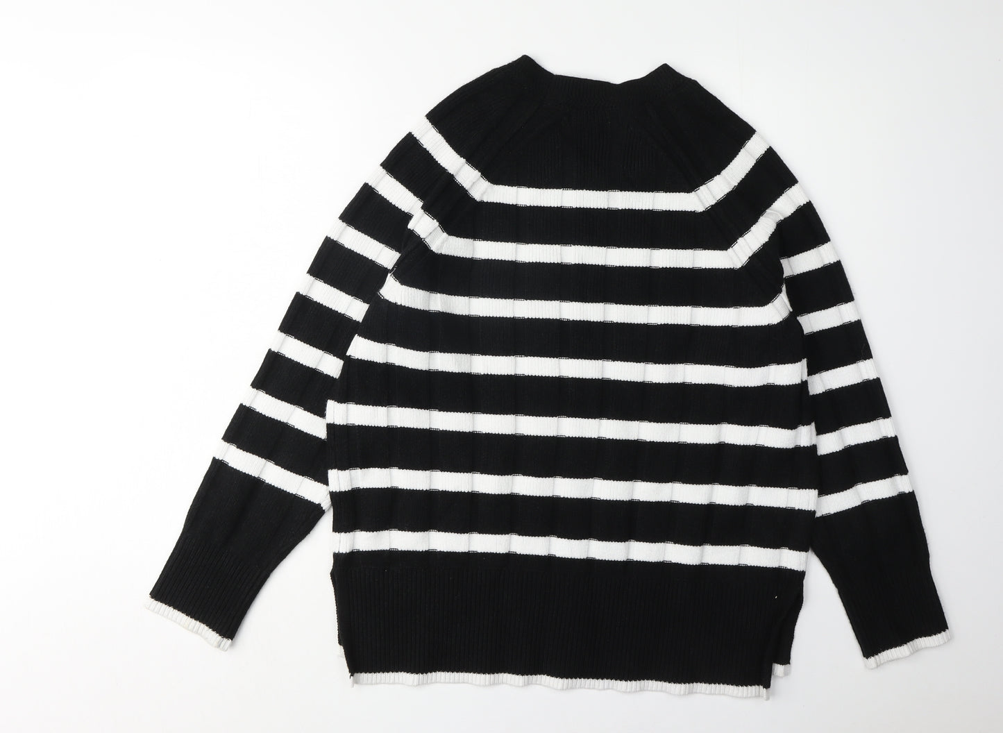 Next Women's Black Striped Pullover Jumper Size 12