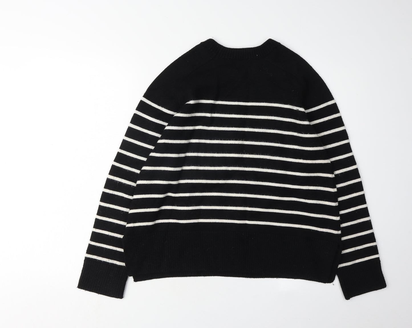 Zara Women's Black Striped Pullover Jumper M