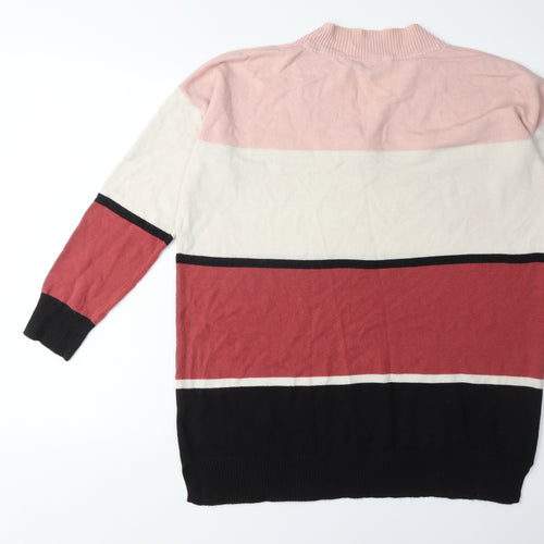 Principles Women's Multicoloured V-Neck Pullover Jumper Size 16