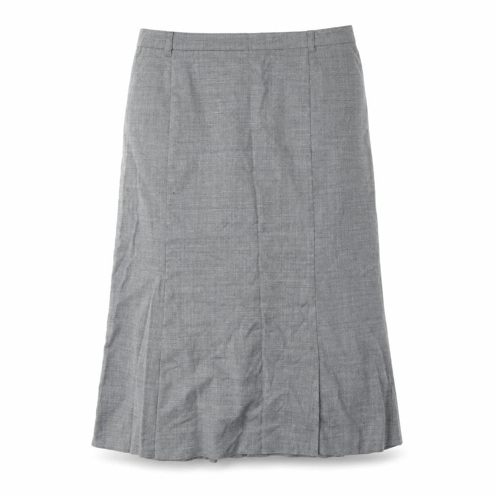 Front view of Eugen Klein Women's Grey Tweed Skirt, size 16, Workwear