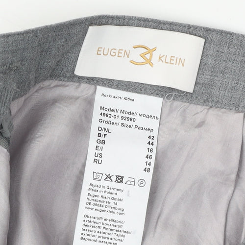 Eugen Klein Women's Grey Tweed Skirt Size 16 Workwear