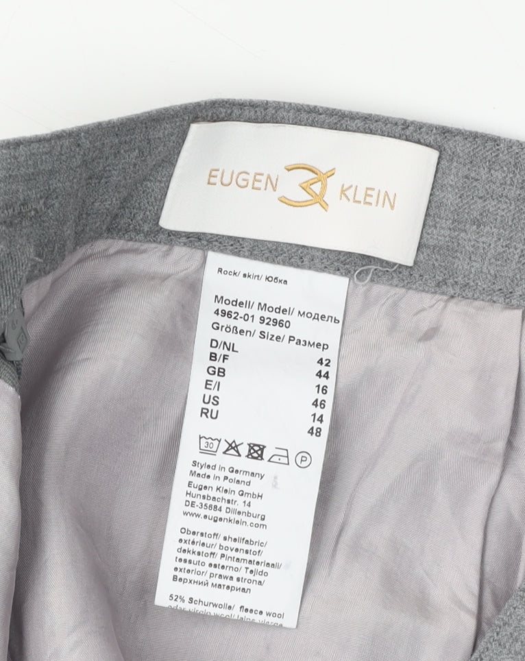 Eugen Klein Women's Grey Tweed Skirt Size 16 Workwear