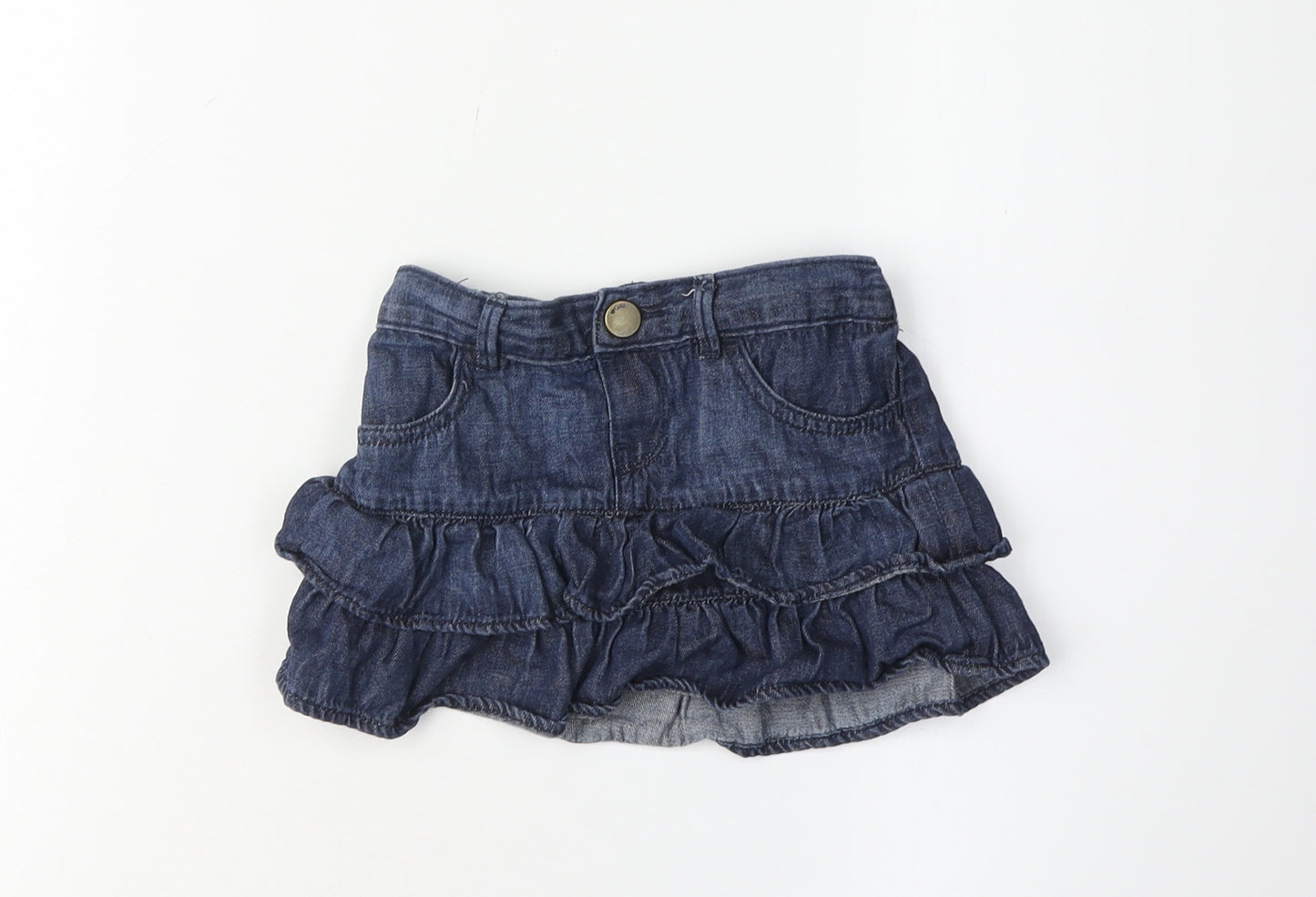 babyGap Girls Blue Denim Skirt 4 Years Casual Button