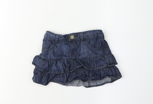 babyGap Girls Blue Denim Skirt 4 Years Casual Button