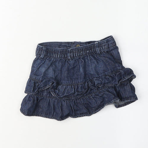 babyGap Girls Blue Denim Skirt 4 Years Casual Button